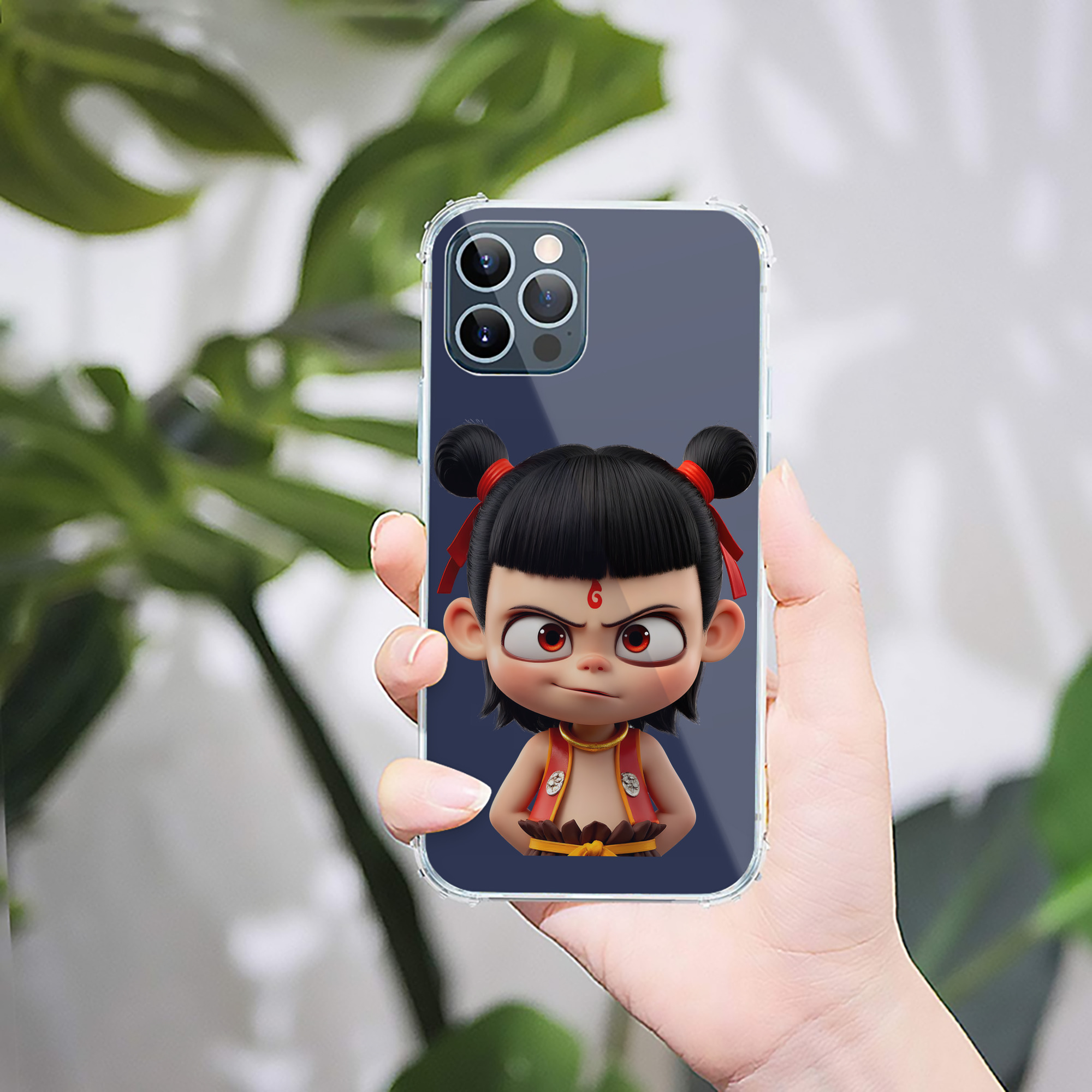 （画像用） Ne Zha 2 ナタ 魔童の大暴れ 【iPhone 12シリーズ対応】透明スマホケース（クリアソフトケース）